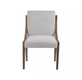 Aurora Latte and Gray Performance Upholstered Sling Chair Set of 2