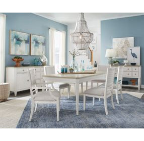 Whisperbay Sea Pearl and Driftwood Extendable Rectangular Dining Room Set