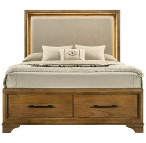 Talcott Upholstered Storage Platform Bed with LED