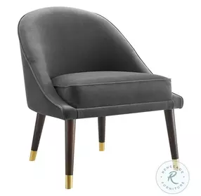 Avalon Charcoal Gray Velvet Accent Chair