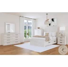 Rhiannon Antique White Storage Panel Bedroom Set