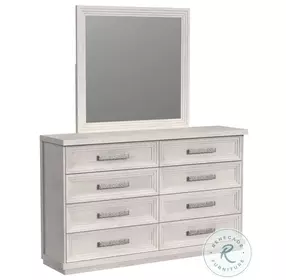 Rhiannon Antique White 8 Drawer Dresser And Mirror