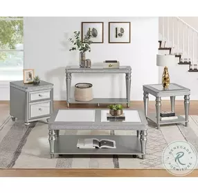 Lavigne Silver Occasional Table Set