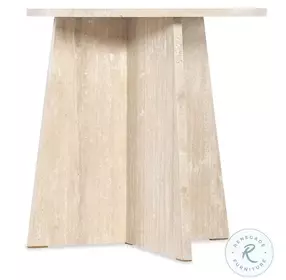 Fusion Travertine Marble Cirque End Table