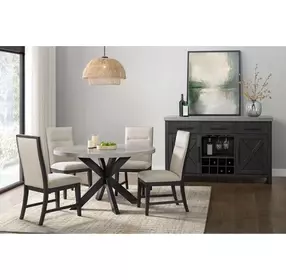 Edge Light Gray and Espresso Dining Room Set