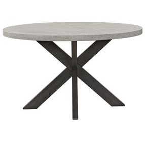 Edge Light Gray and Espresso 52" Round Dining Table