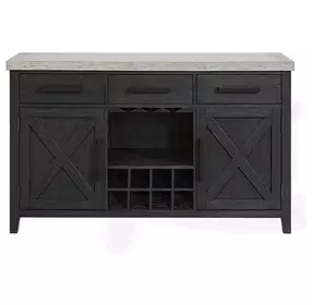 Edge Light Gray and Espresso 2 Door Server