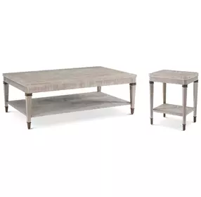 Marlborough Geo Coast and Gold Rectangular Woolfe Occasional Table Set