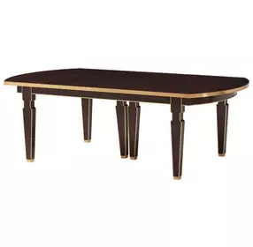 Alexa Hampton Cambridge and Gold 162" Extendable Rectangular Sebastiano Dining Table
