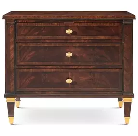 Marlborough Cambridge and Gold 3 Drawer Massie Nightstand