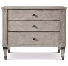 Marlborough Geo Coast and Gold 3 Drawer Massie Nightstand