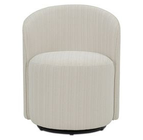 Sylvie Cream Upholstered Outdoor Swivel Dining Chair
