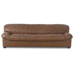 Halston Tan 87" Leather Sofa