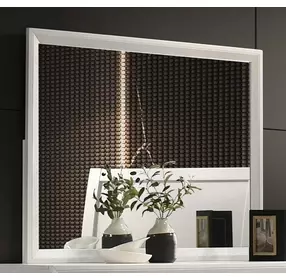 Ballard White Rectangular Dresser Mirror