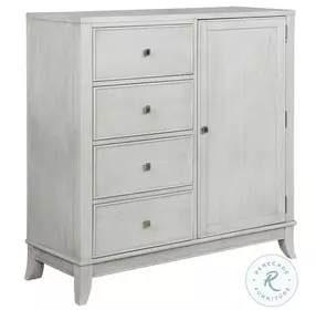 B0191A Brushed White Door Chest