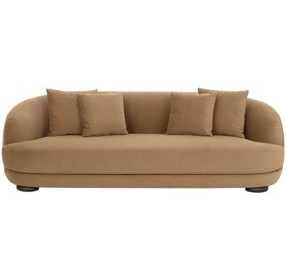 Serafina Kona Camel 94" Sofa with Pillows