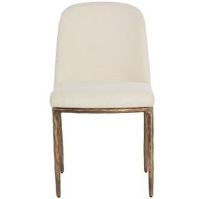 Leandro Zenith Alabaster Performance Fabric Dining Chair Set of 2