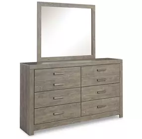 Culverbach Gray 6 Drawer Dresser and Rectangular Mirror