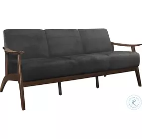 Carlson Dark Gray Velvet Sofa