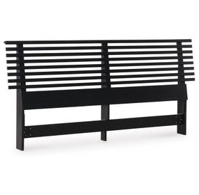 Danziar Matte Black Full Slat Headboard
