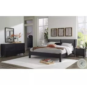 Danziar Black Slat Panel Bedroom Set