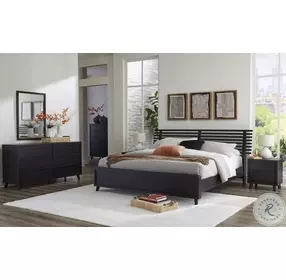 Danziar Black Slat Platform Bedroom Set