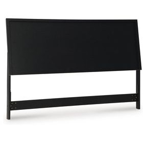 Danziar Matte Black Queen Panel Headboard