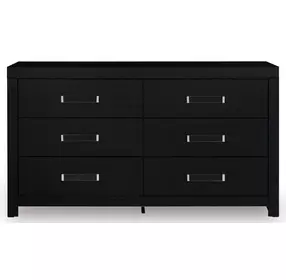 Raechalla Matte Black 6 Drawer Dresser