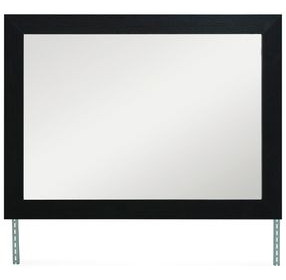 Raechalla Matte Black Rectangular Dresser Mirror