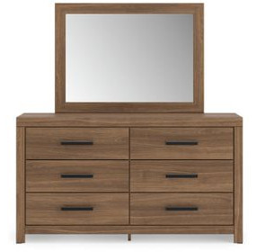 Ryderton Auburn 6 Drawer Dresser and Rectangular Mirror