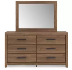 Jonnifer Auburn 6 Drawer Dresser and Rectangular Mirror