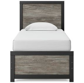Ryderton Black and Gray Twin Panel Bed