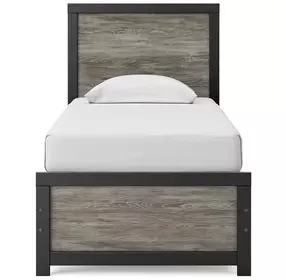 Jonnifer Black and Gray Twin Panel Bed
