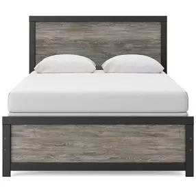 Jonnifer Black and Gray Queen Panel Bed