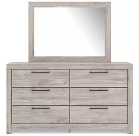 Jonnifer Gray 6 Drawer Dresser and Rectangular Mirror