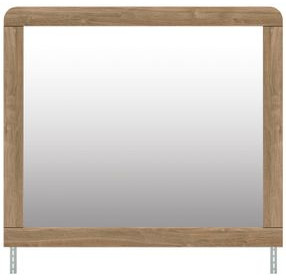 Dayella Warm Natural Brown Rectangular Dresser Mirror