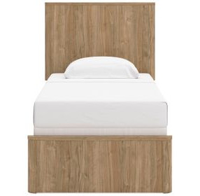 Dayella Warm Natural Brown Youth Panel Bed