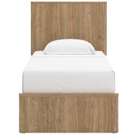 Dayella Warm Natural Brown Twin Platform Bed