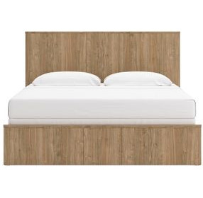Dayella Warm Natural Brown Panel Bed