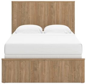 Dayella Warm Natural Brown Full Panel Bed