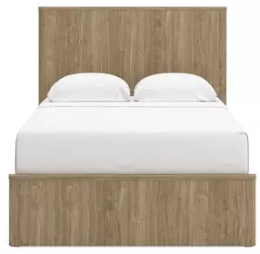 Dovander Warm Natural Brown Full Platform Bed