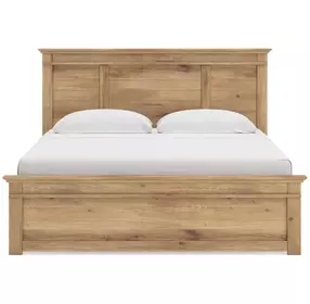 Fenderport Tan King Panel Bed