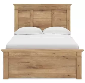 Fenderport Tan Full Panel Bed with 2 Side Drawer Storage