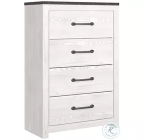 Gerridan White And Gray 4 Drawer Chest