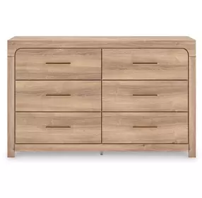 Hollymount Tan 6 Drawer Dresser