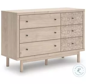 Shapella Tan 6 Drawer Dresser