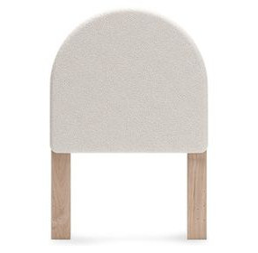 Birkmore Brown and White Twin Upholstered Panel Headboard