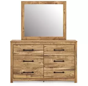 Hastiport Brown Dresser and Mirror