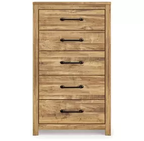 Branstony Golden Rustic 5 Drawer Chest