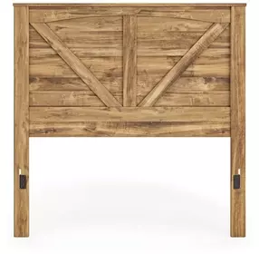 Branstony Golden Rustic Queen Crossbuck Panel Headboard